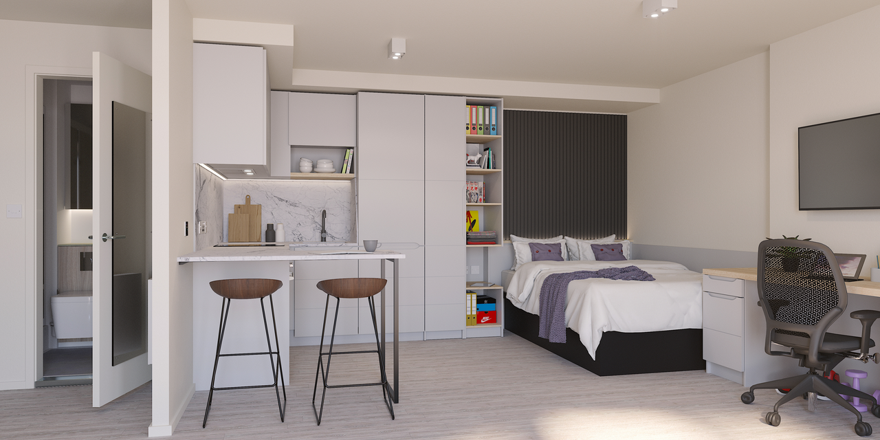 Estudio Deluxe en residencia de estudiantes