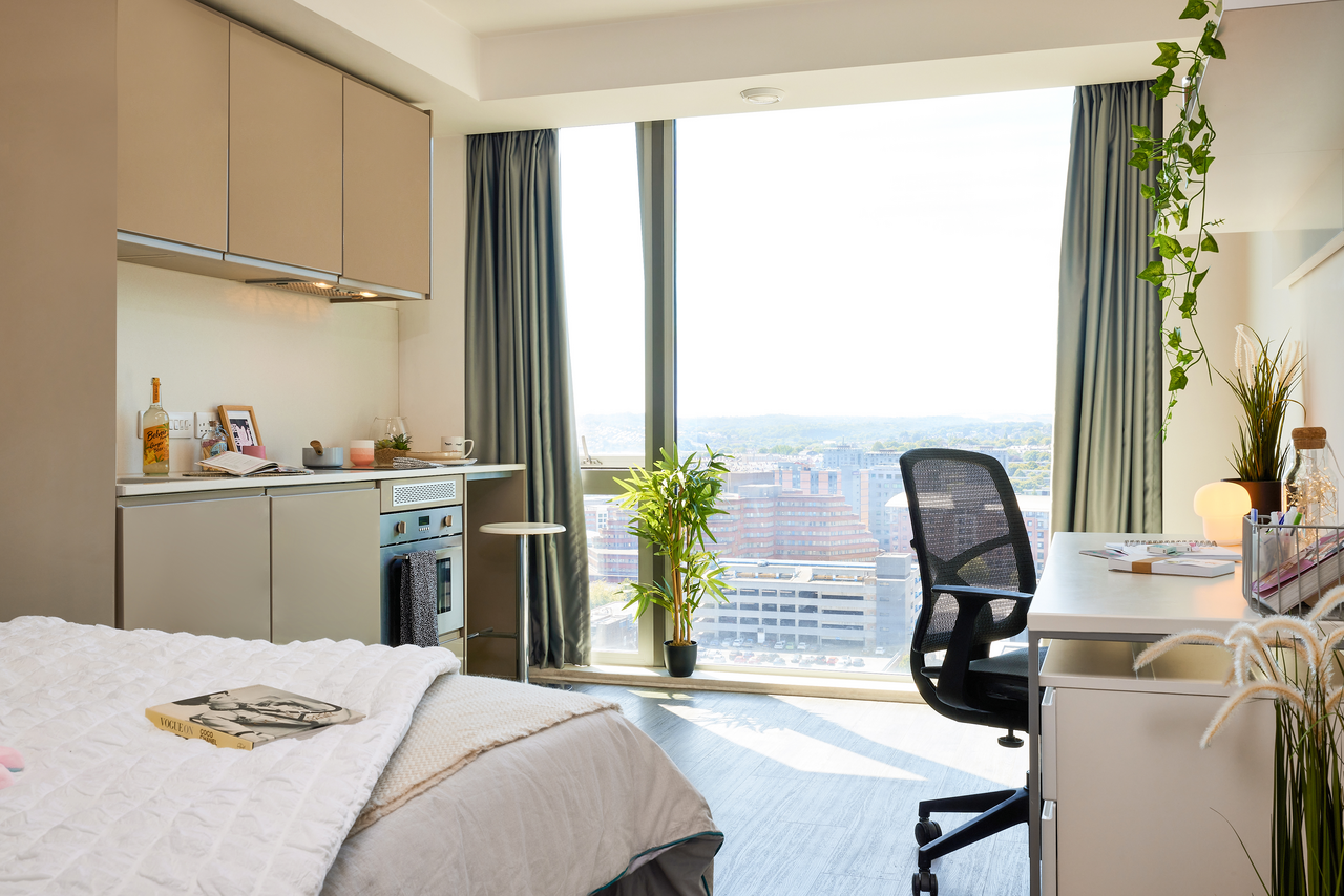 Estudio Premium Plus en residencia de estudiantes