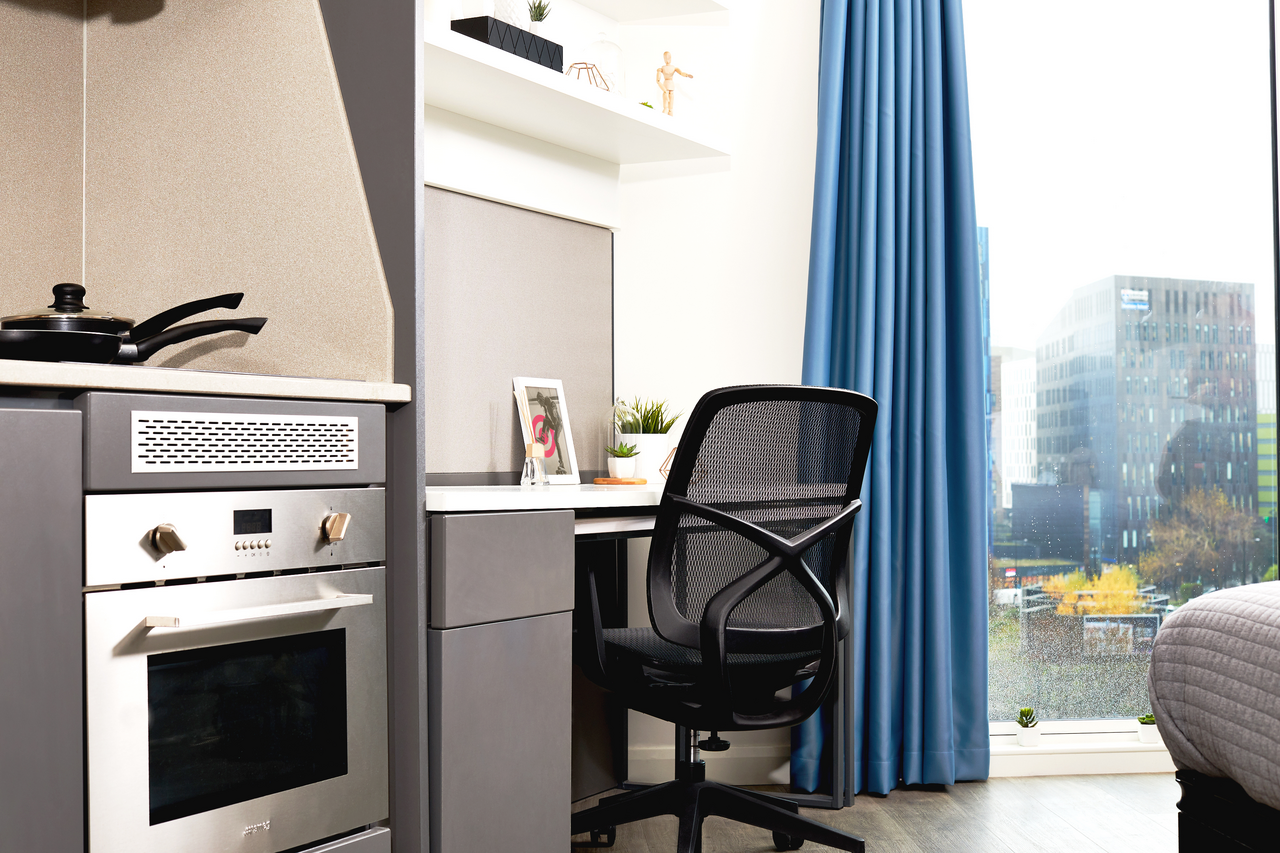Estudio Premium Plus en residencia de estudiantes