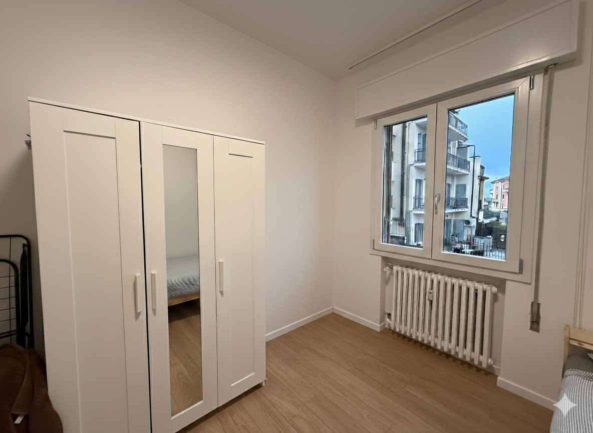 Quarto com cama de casal para uma pessoa. em Padova — 570 EUR/mês | Lupo Rooms