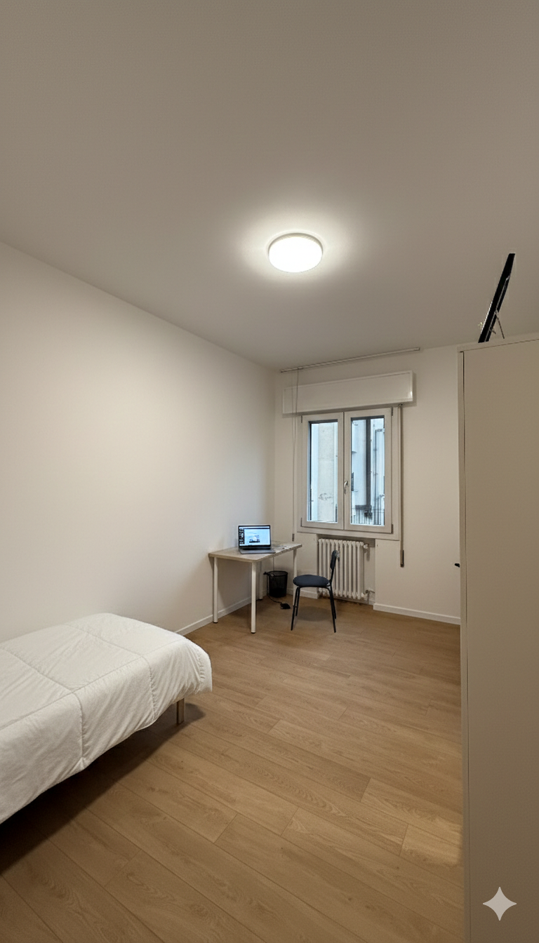 Quarto luminoso com cama de solteiro em Padova — 570 EUR/mês | Lupo Rooms