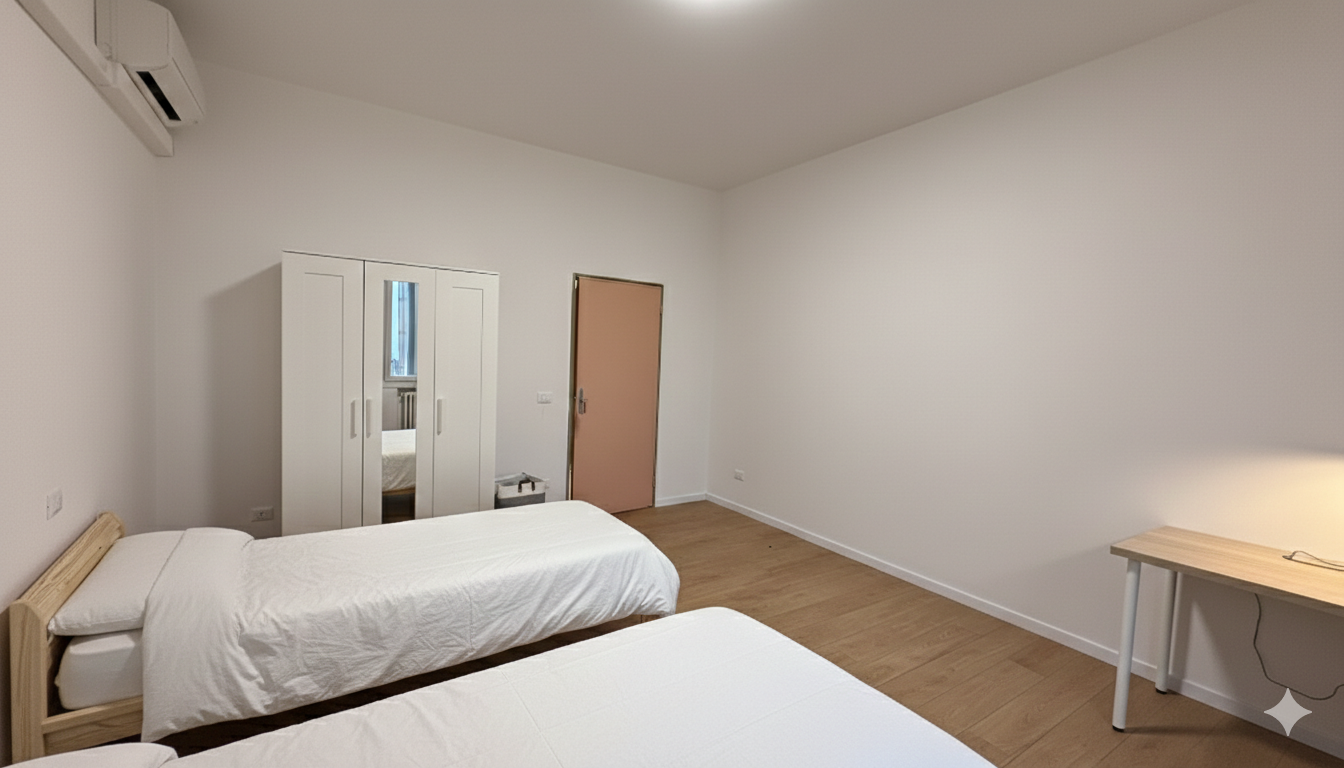 Quarto duplo com duas camas de solteiro em Padova — 830 EUR/mês | Lupo Rooms