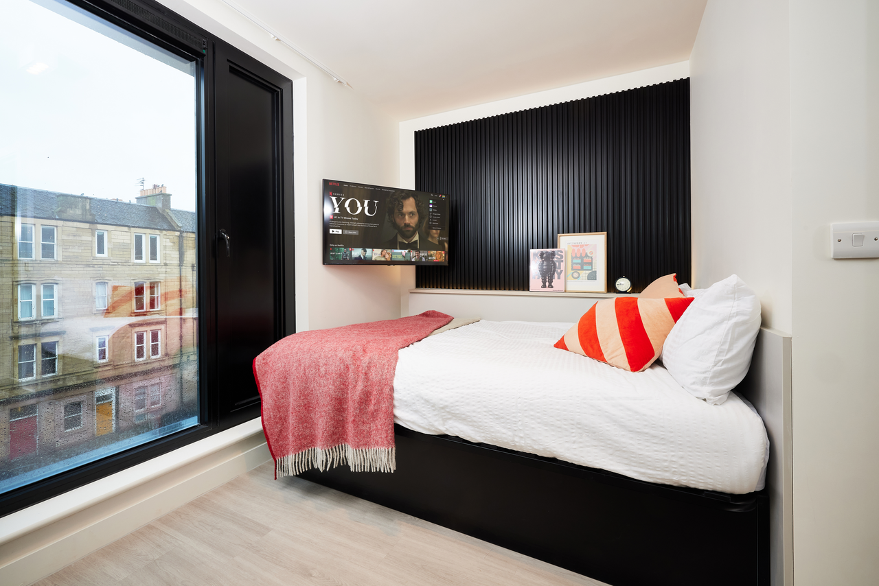 Studio leggero nella residenza studentesca a Edinburgh — 1252 £/mese | Lupo Rooms