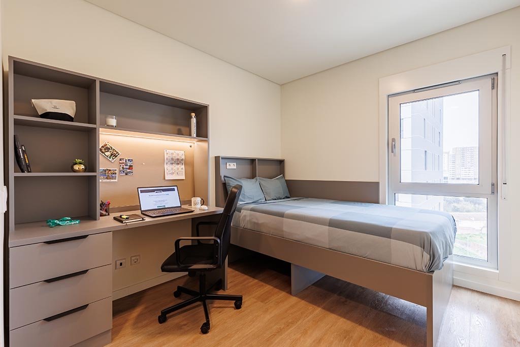 Monolocale di lusso nella residenza studentesca a Lisboa — 876 €/mese | Lupo Rooms