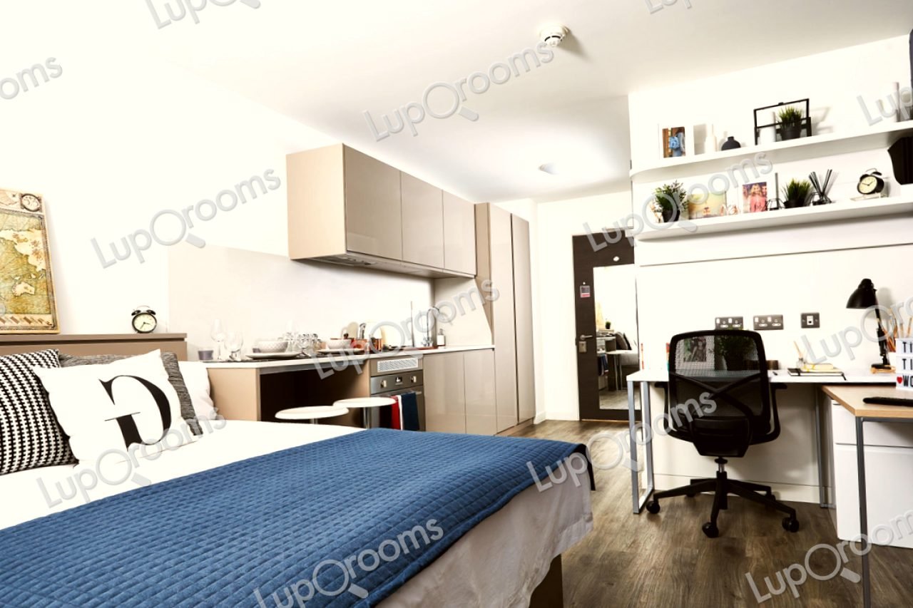 Estudio Premium en residencia de estudiantes, Glasgow — 1122 £/mies. | Lupo Rooms