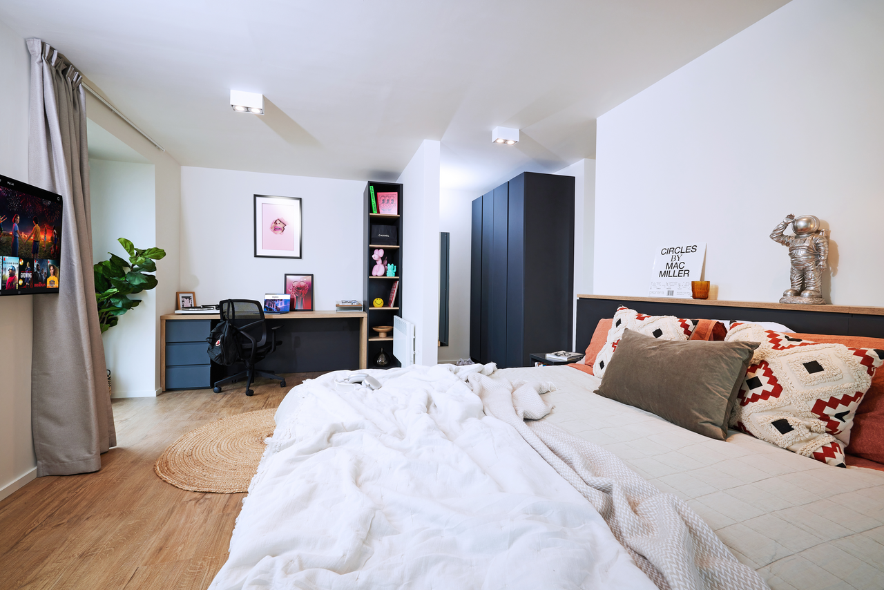 Estudio Deluxe en residencia de estudiantes en Coventry — 1555 £/mes | Lupo Rooms