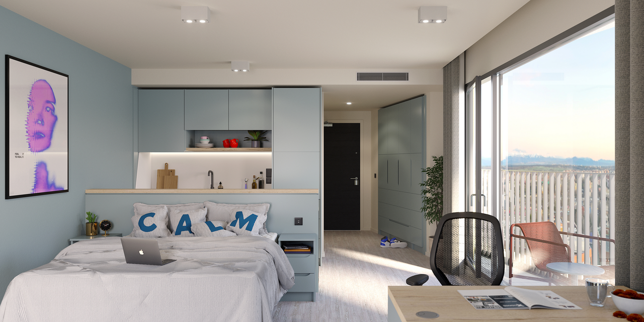 Estudio Deluxe Plus en residencia de estudiantes